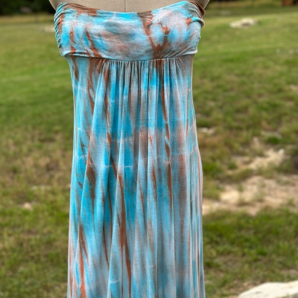 Strapless Maxi Tie Dye Dress - Picture 8 of 10